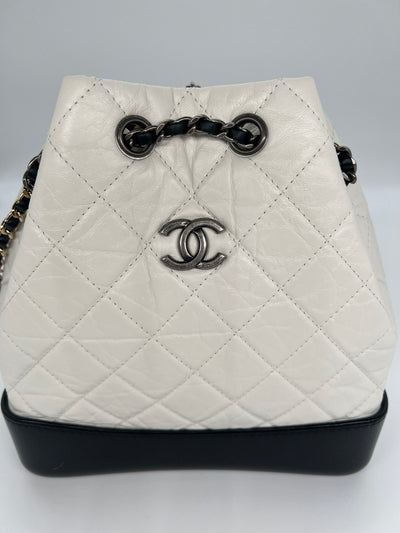 Chanel Gabrielle Backpack White & Black - SOLD