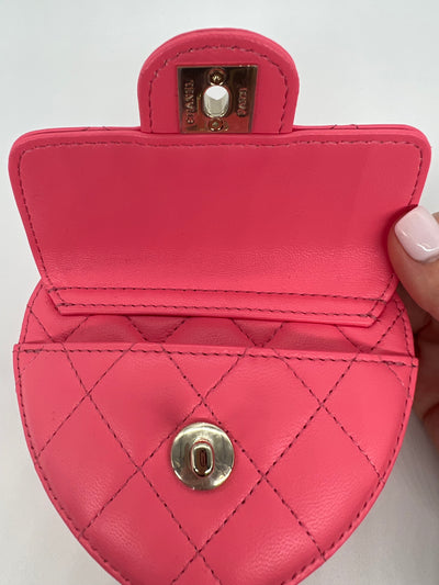 Chanel Heart Belt Bag Pink 2022 - SOLD