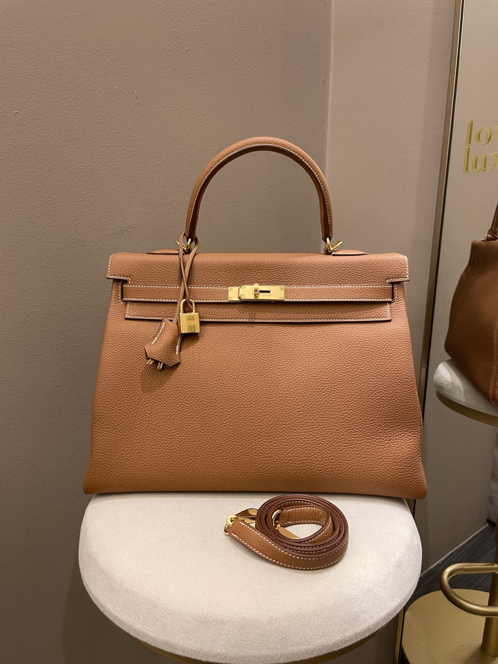 Hermes Kelly 35 Gold (OE)