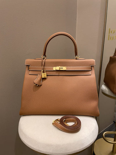 Hermes Kelly 35 Gold (OE)