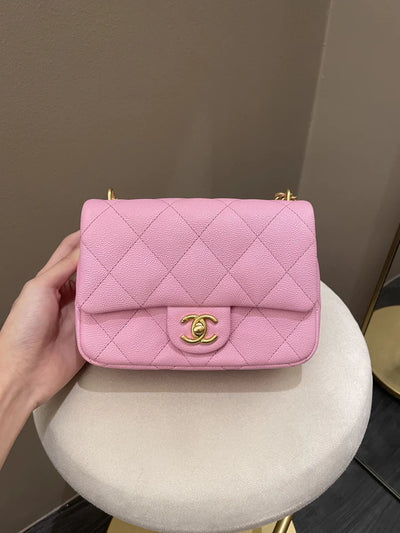 Chanel 23P Sweetheart Caviar Mini Flap Bag Pink (OE)