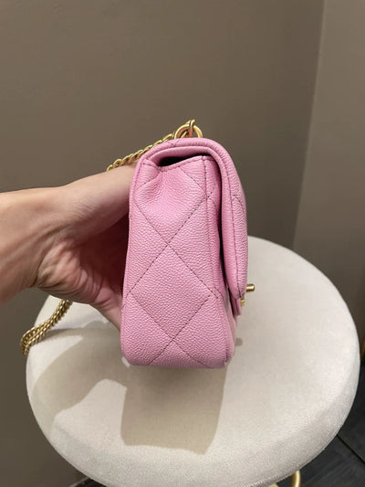 Chanel 23P Sweetheart Caviar Mini Flap Bag Pink (OE)