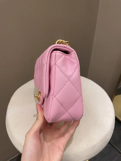 Chanel 23P Sweetheart Caviar Mini Flap Bag Pink (OE)