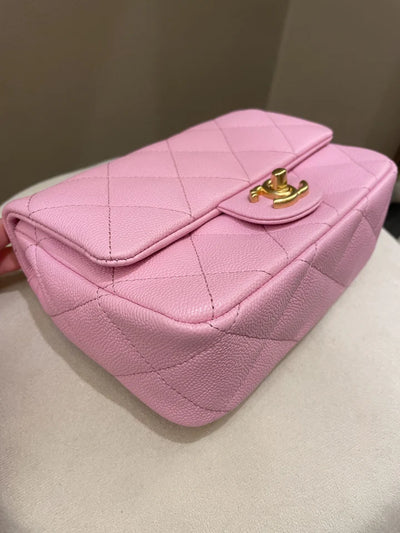 Chanel 23P Sweetheart Caviar Mini Flap Bag Pink (OE)