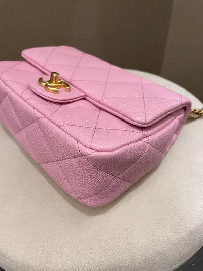 Chanel 23P Sweetheart Caviar Mini Flap Bag Pink (OE)