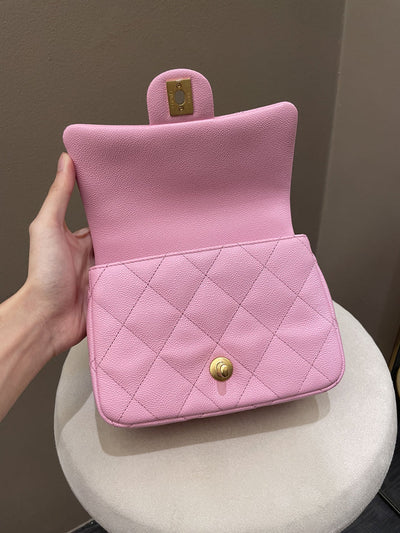 Chanel 23P Sweetheart Caviar Mini Flap Bag Pink (OE)