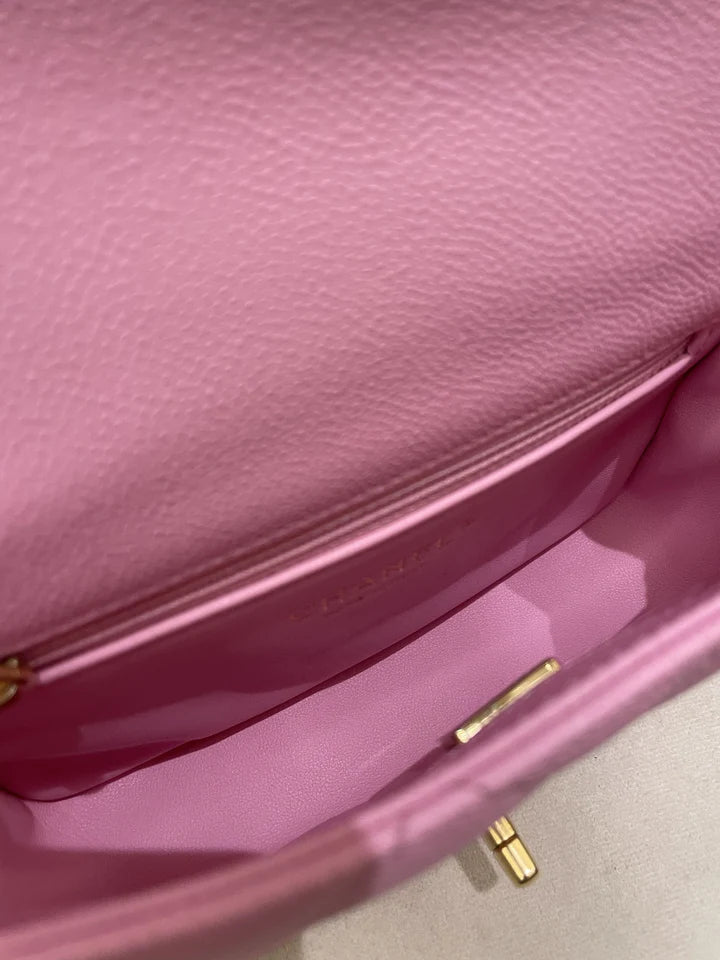 Chanel 23P Sweetheart Caviar Mini Flap Bag Pink (OE)