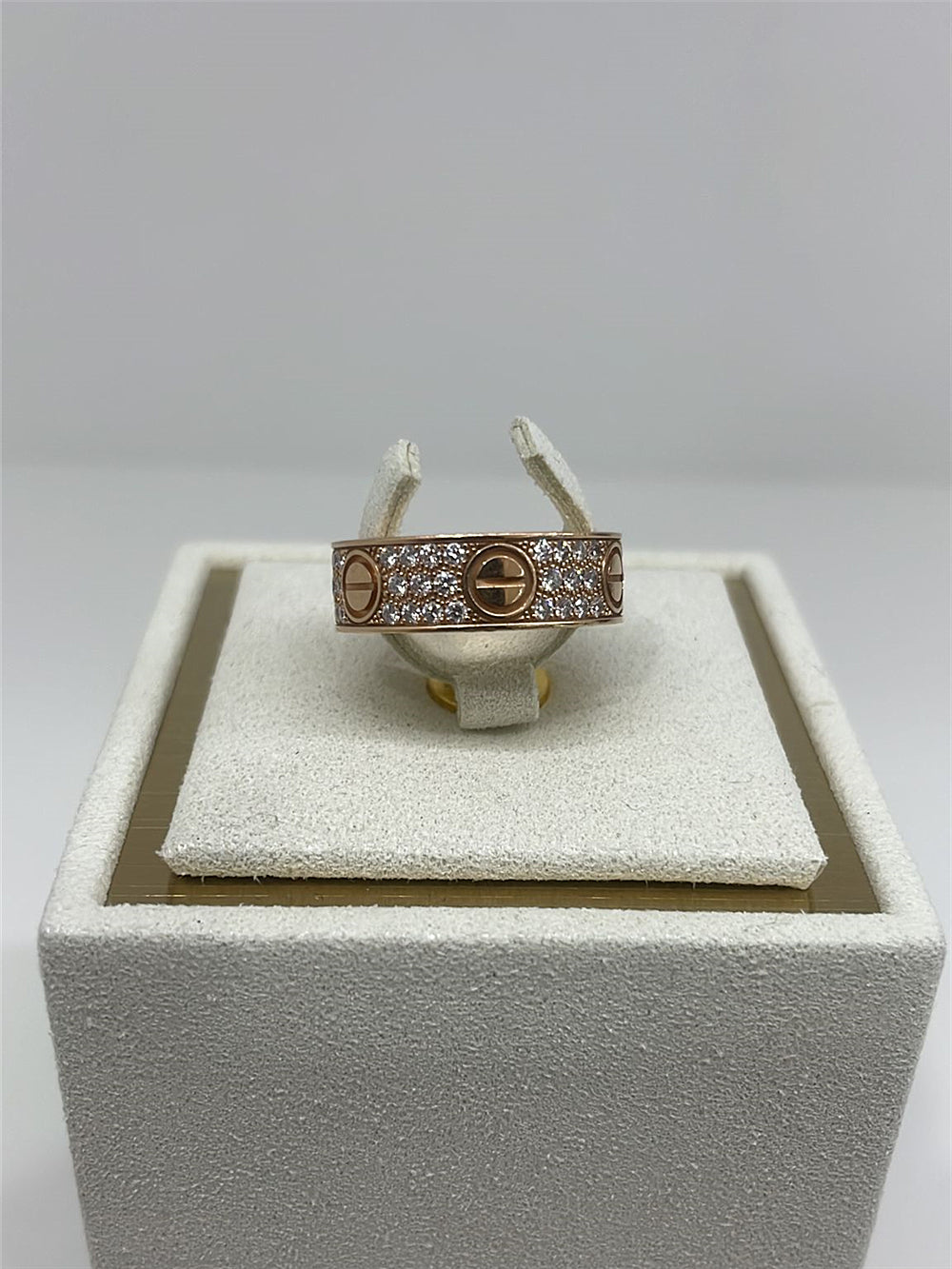Cartier Love Ring Diamonds - Rose Gold Size 54