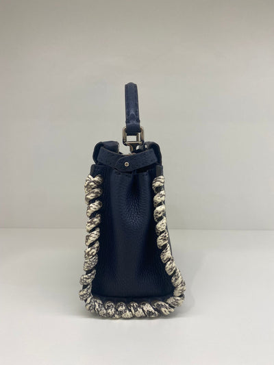 Fendi Peekaboo Navy Snakeskin