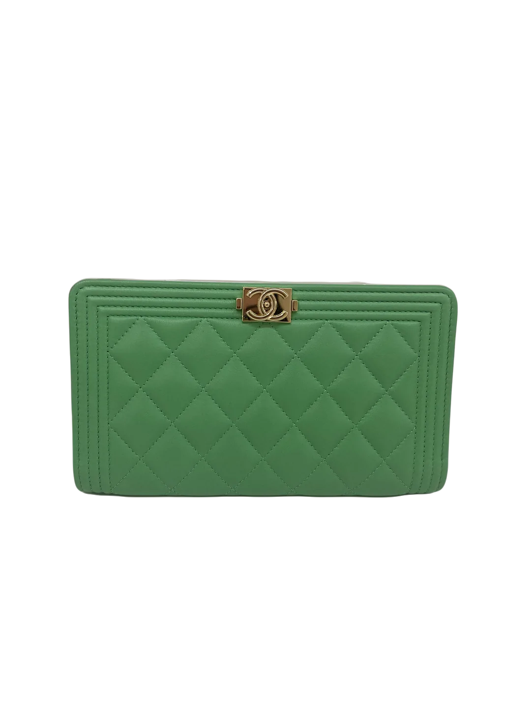 Chanel Light Green Boy Wallet - SOLD