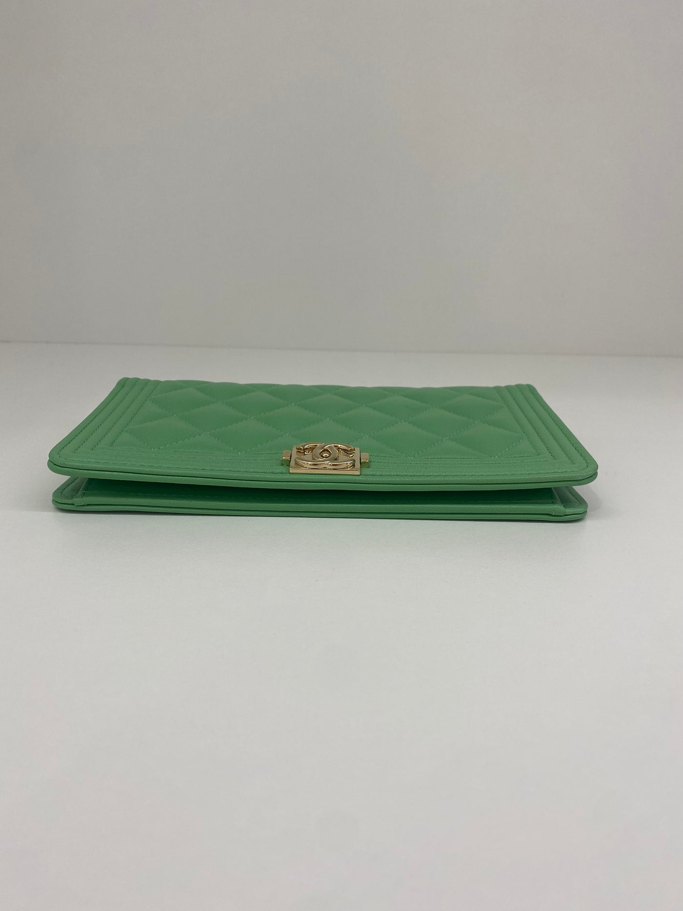Chanel Light Green Boy Wallet - SOLD