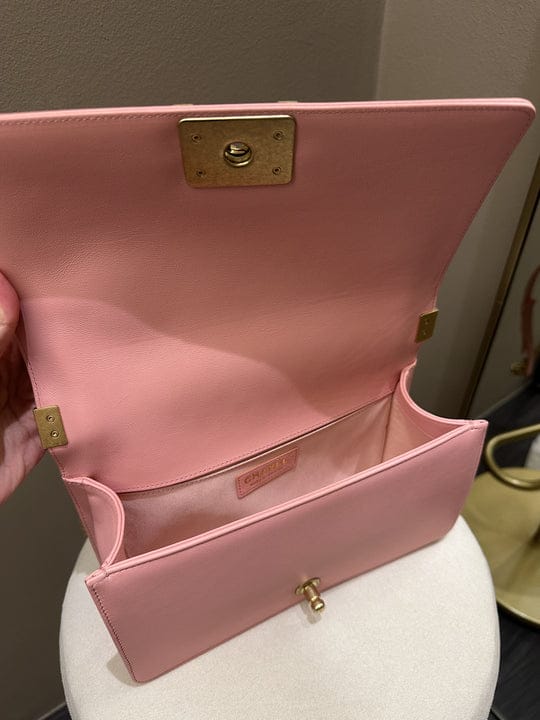 Chanel Boy Old Medium Sakura Pink GHW (OE)