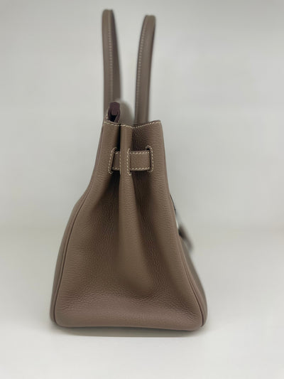 Hermes Birkin 30 Etoupe PHW Stamp A