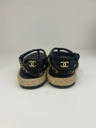 Chanel Chain CC Espadrille Thong - SOLD