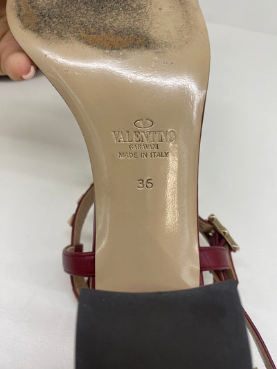 Valentino Rockstud Block Heel Sandals 36 (OE)