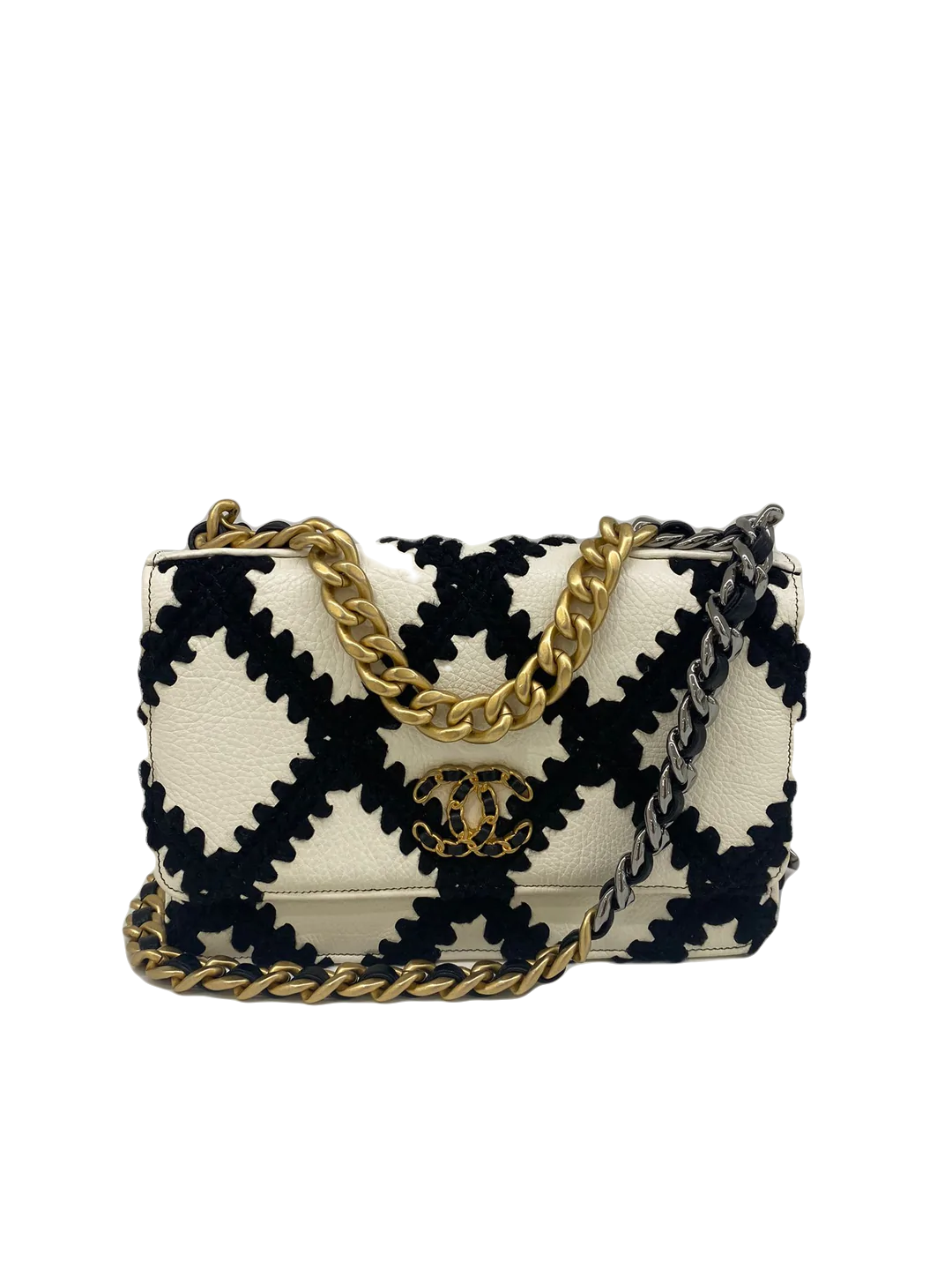 Chanel 19 Wallet On Chain black/white