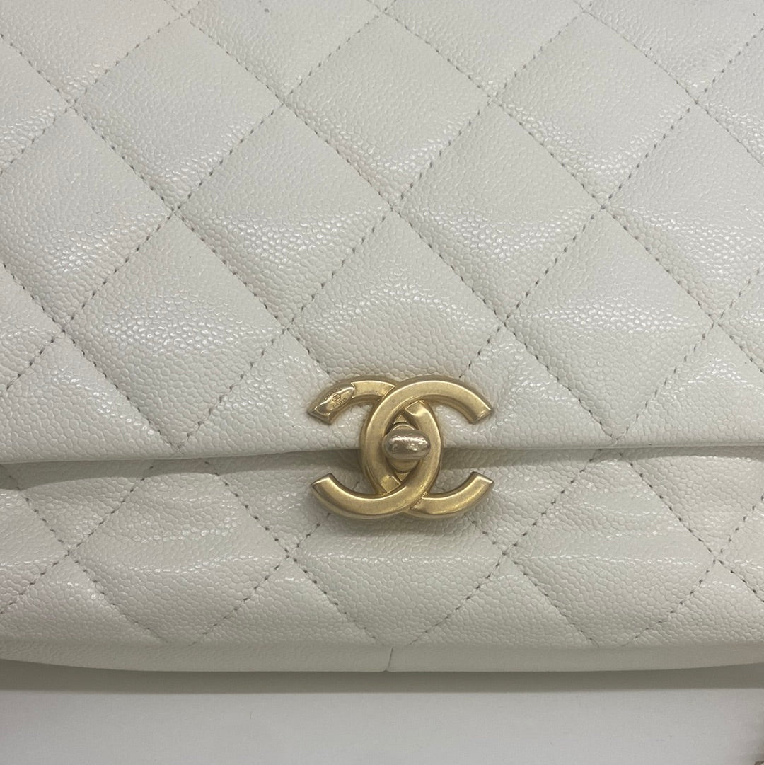 Chanel Flap Bag White GHW