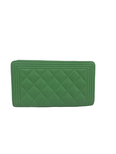 Chanel Light Green Boy Wallet - SOLD