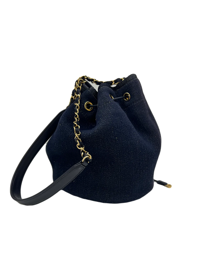 Chanel Bucket Bag Navy/Gold - SOLD