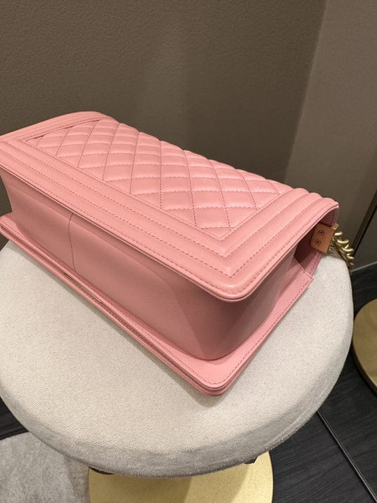 Chanel Boy Old Medium Sakura Pink GHW (OE)