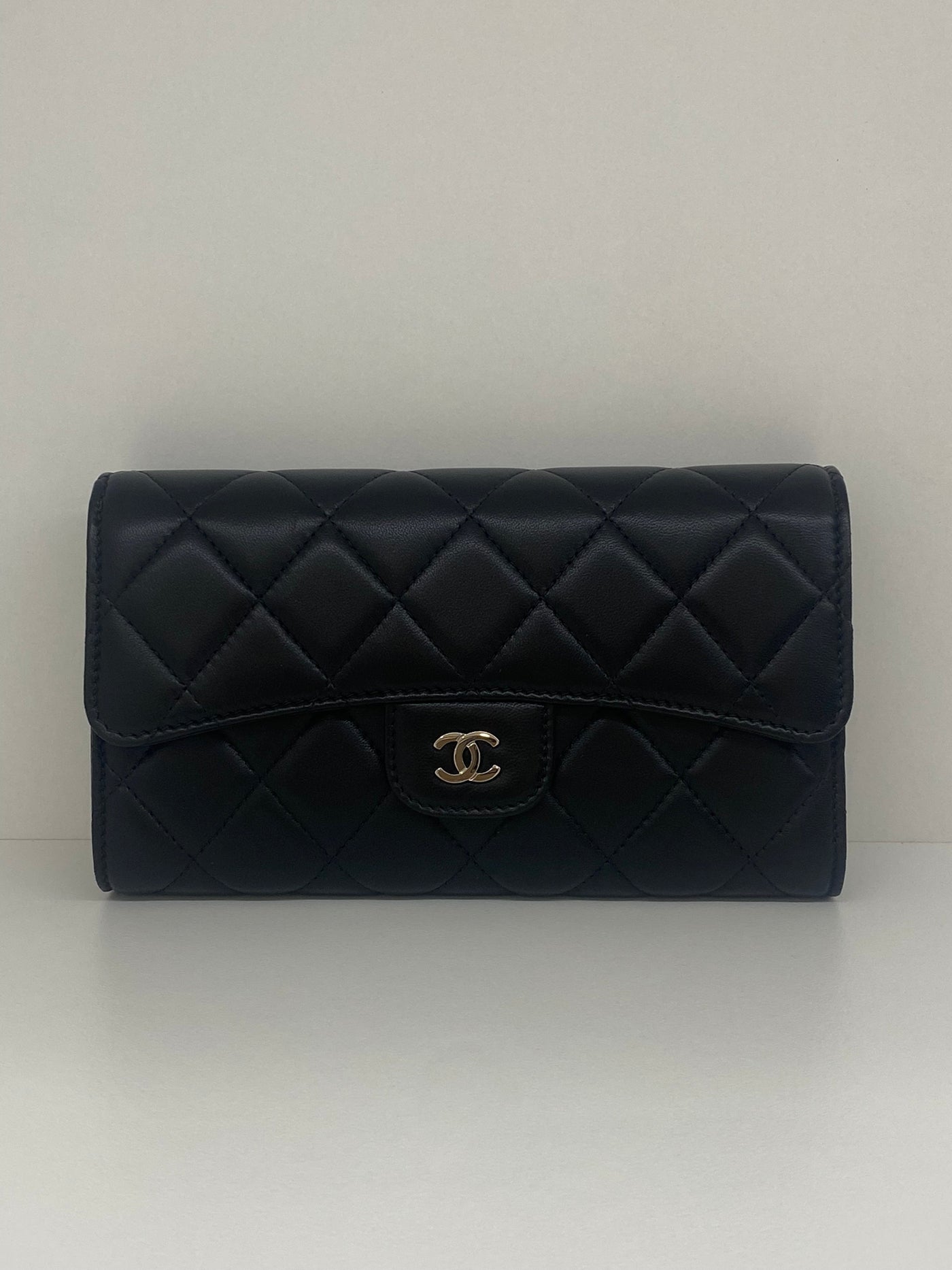 Chanel Classic Flap Black Wallet SHW - SOLD