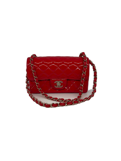 Chanel Mini Flap Bag Patent Red - SOLD