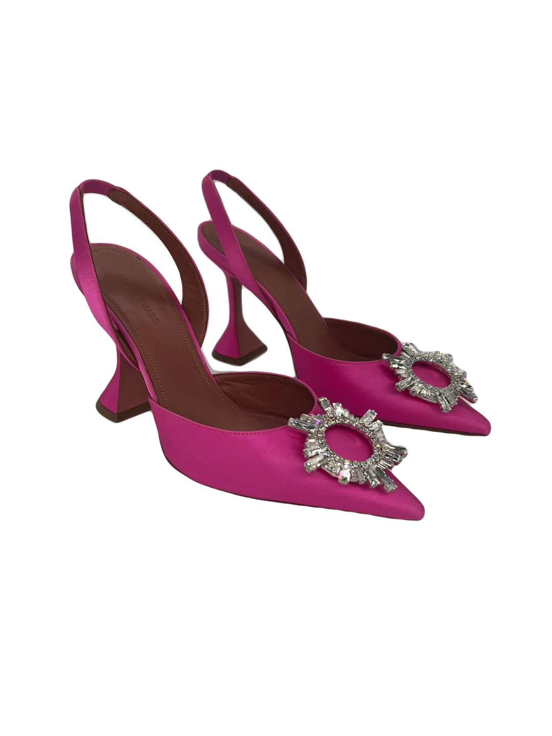 Amina Muaddi Begum Pink Satin - 38.5