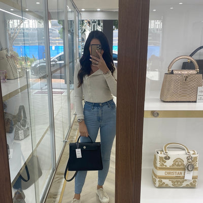 Hermes Herbag Zip 31 Noir PHW