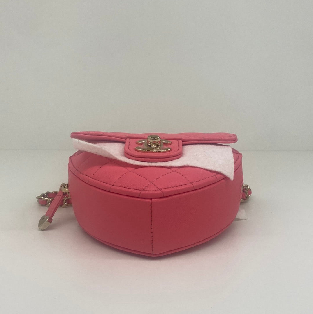 Chanel Heart Bag Pink Small