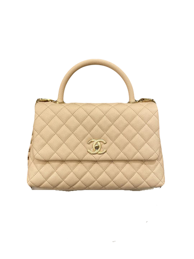 Chanel 17S Classic Ouilted Coco Handle Beige Clair (OE)