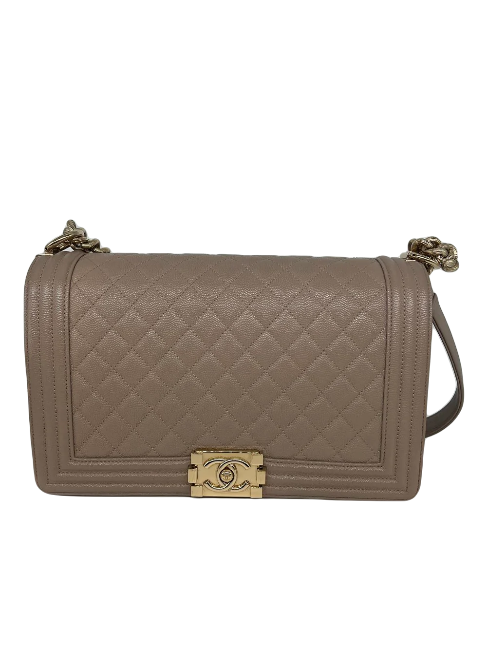 Chanel New Medium Boy Bag - Beige CGHW -SOLD