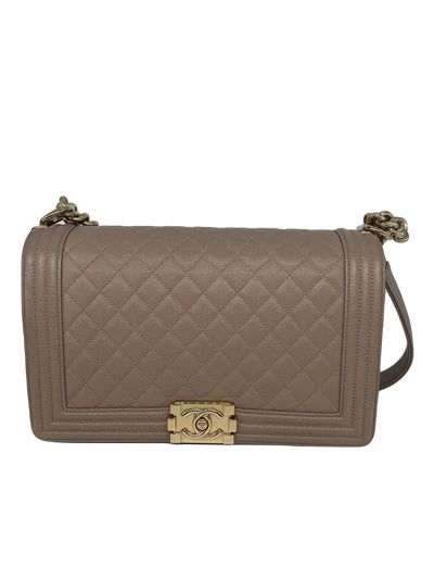 Chanel New Medium Boy Bag - Beige CGHW -SOLD