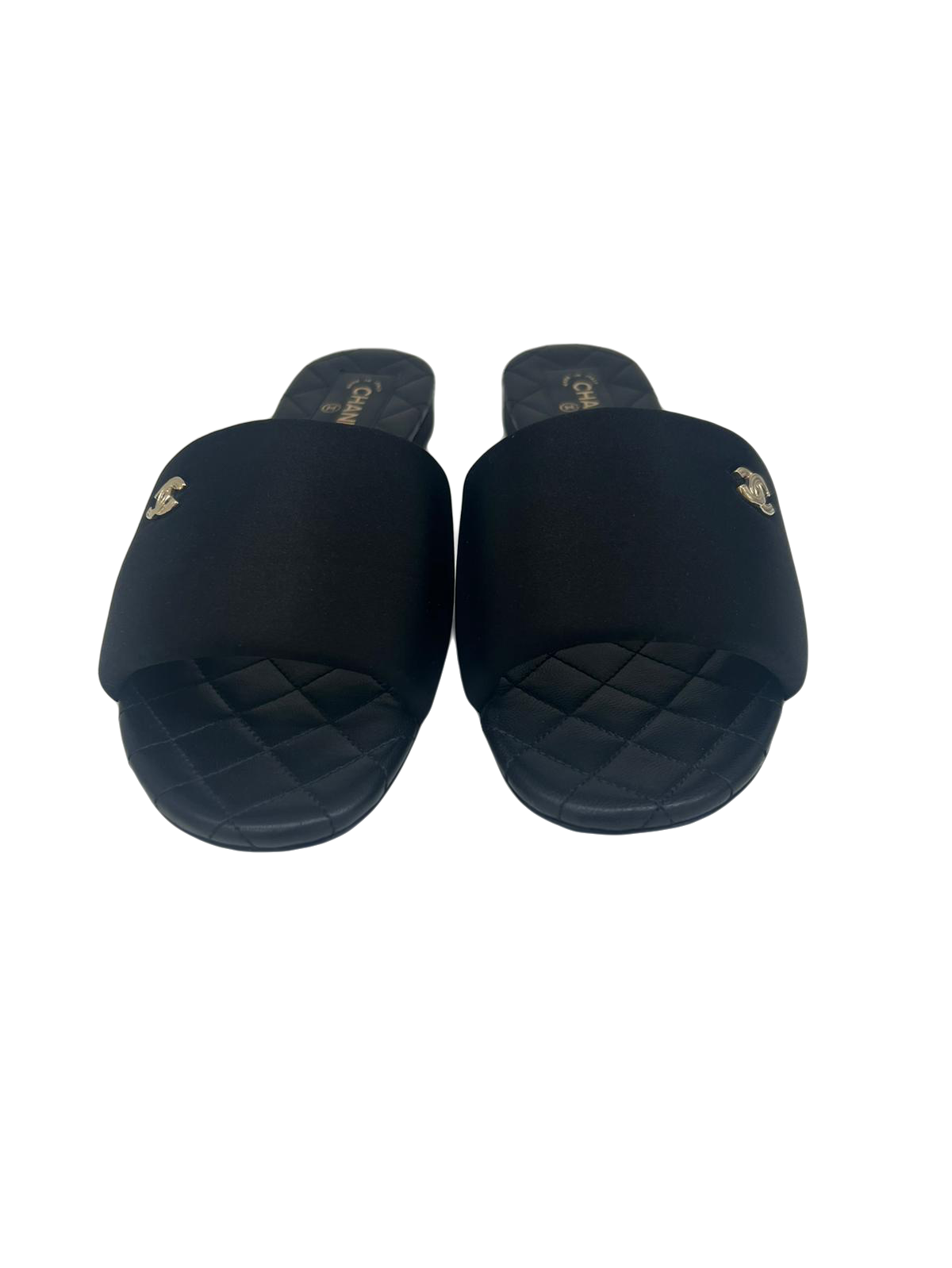 Chanel Black Satin Slides 39 - SOLD