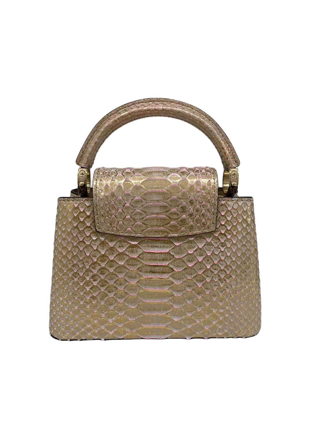 Louis Vuitton Capucines Mini - Pink/Gold Python For Sale at 1stDibs   capucines mini louis vuitton, capucines mini lv, louis vuitton capucines  bag mini