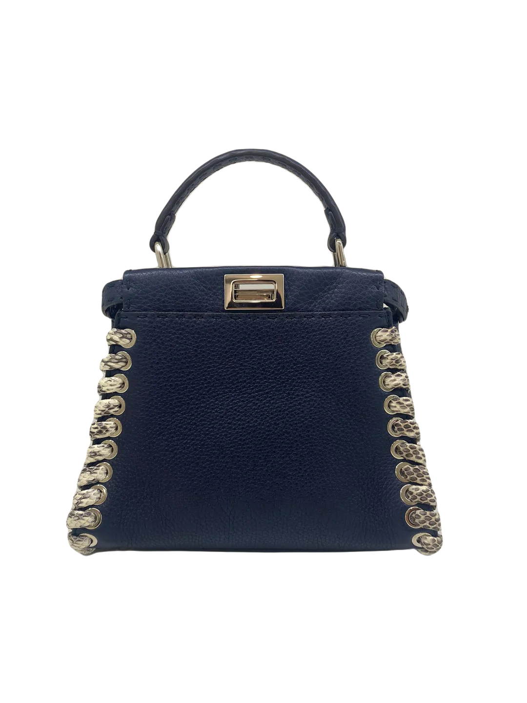 Fendi Peekaboo Navy Snakeskin