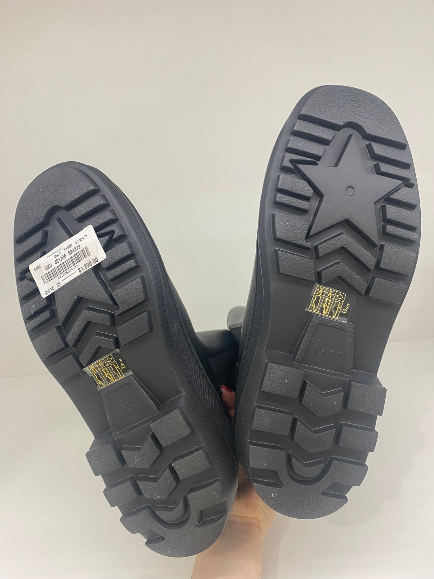 Christian Dior Black Combat Boots - Size 40