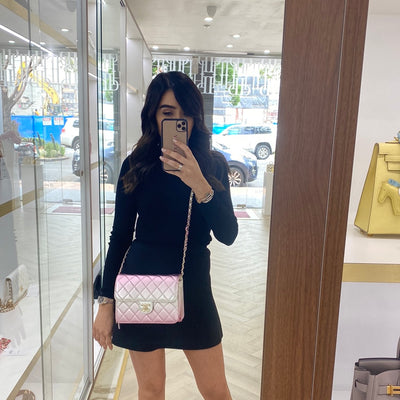 Chanel Large Like A Wallet Metallic Pink