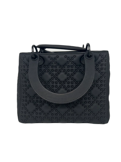 Christian Dior Supple Lady Dior - Matte Black with Studs