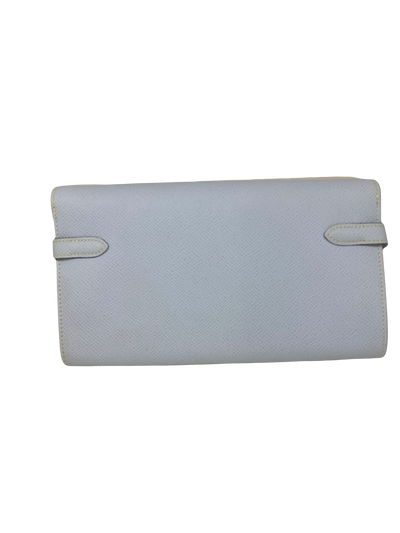 Hermes Kelly Wallet Bleu Brume