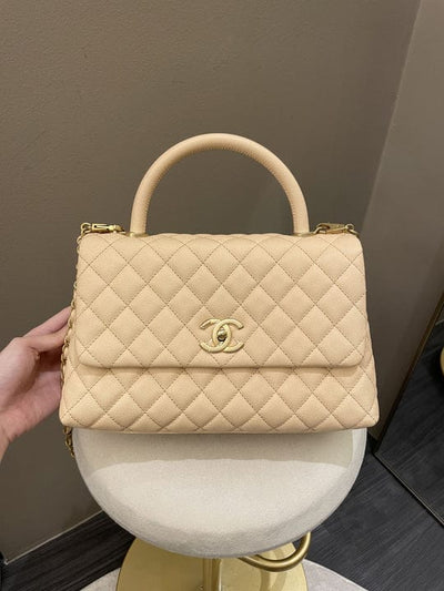 Chanel 17S Classic Ouilted Coco Handle Beige Clair (OE)