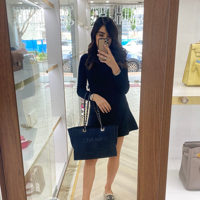 Chanel Deauville Tote Bag - Small Black