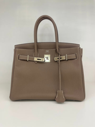 Hermes Birkin 30 Etoupe PHW Stamp A