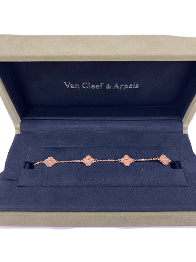 Van Cleef 6 Motif Sweet Alhambra Bracelet - Rose Gold - SOLD