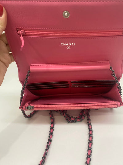 Chanel Pink Boy Wallet On Chain SHW