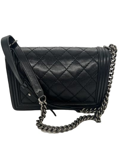 Chanel Boy Bag Large Black Lambskin SHW - SOLD