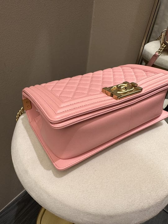 Chanel Boy Old Medium Sakura Pink GHW (OE)