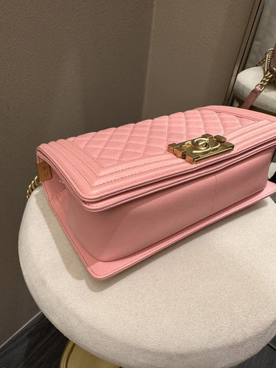 Chanel Boy Old Medium Sakura Pink GHW (OE)