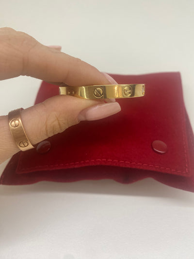 Cartier Love Bracelet Yellow Gold 4 Diamonds size 16