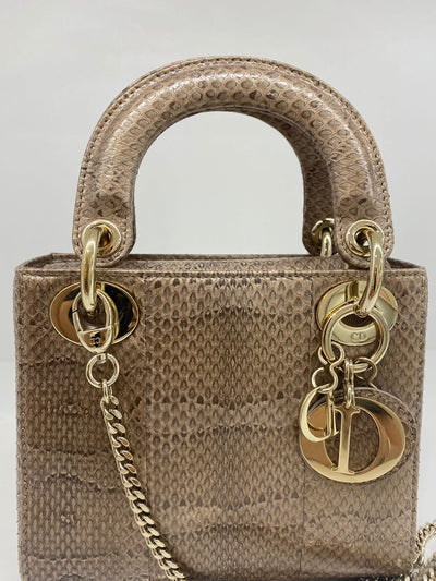 Christian Dior - Lady Dior Mini Watersnake