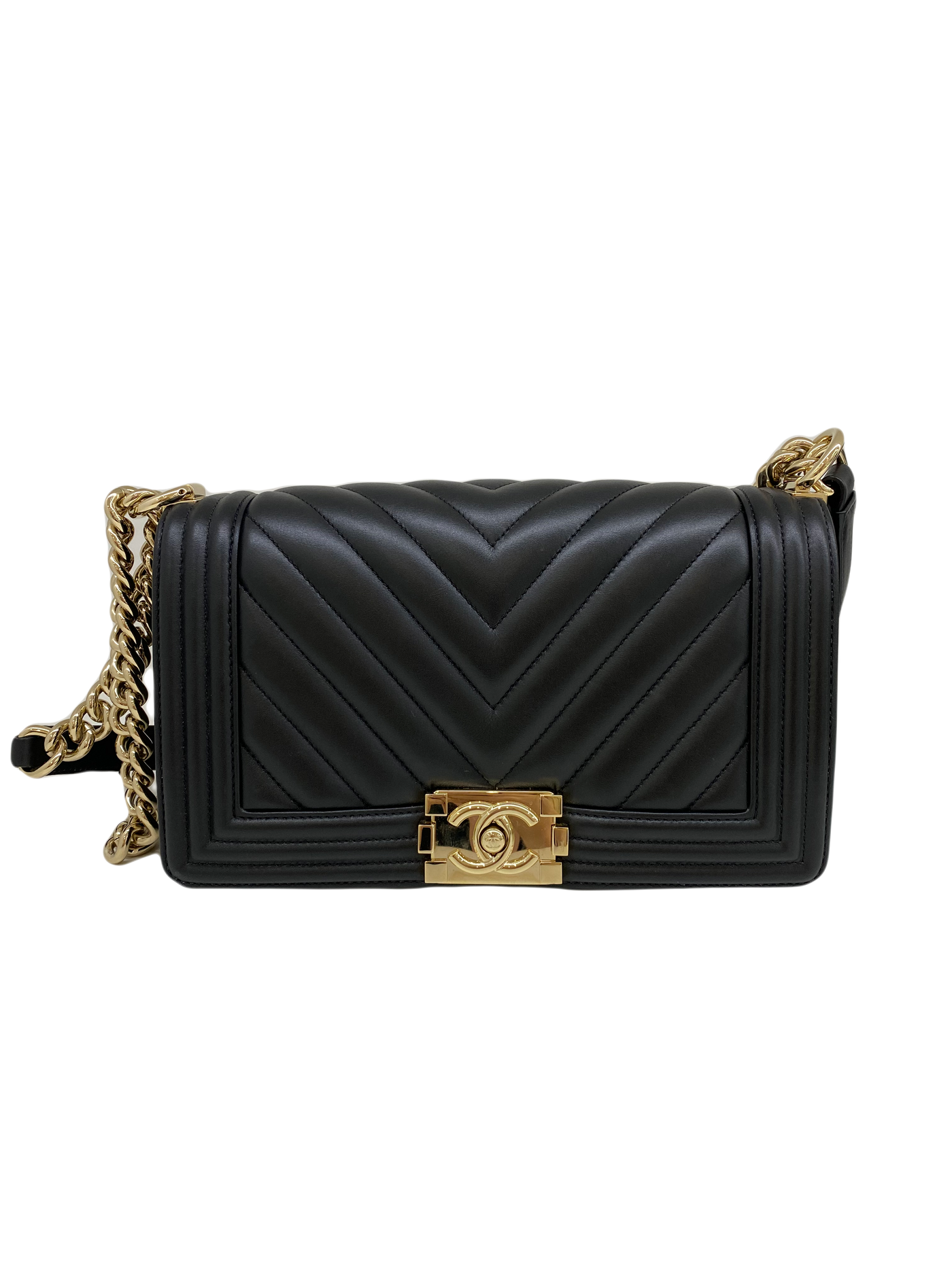 Chanel Medium Boy Bag CGHW - Black